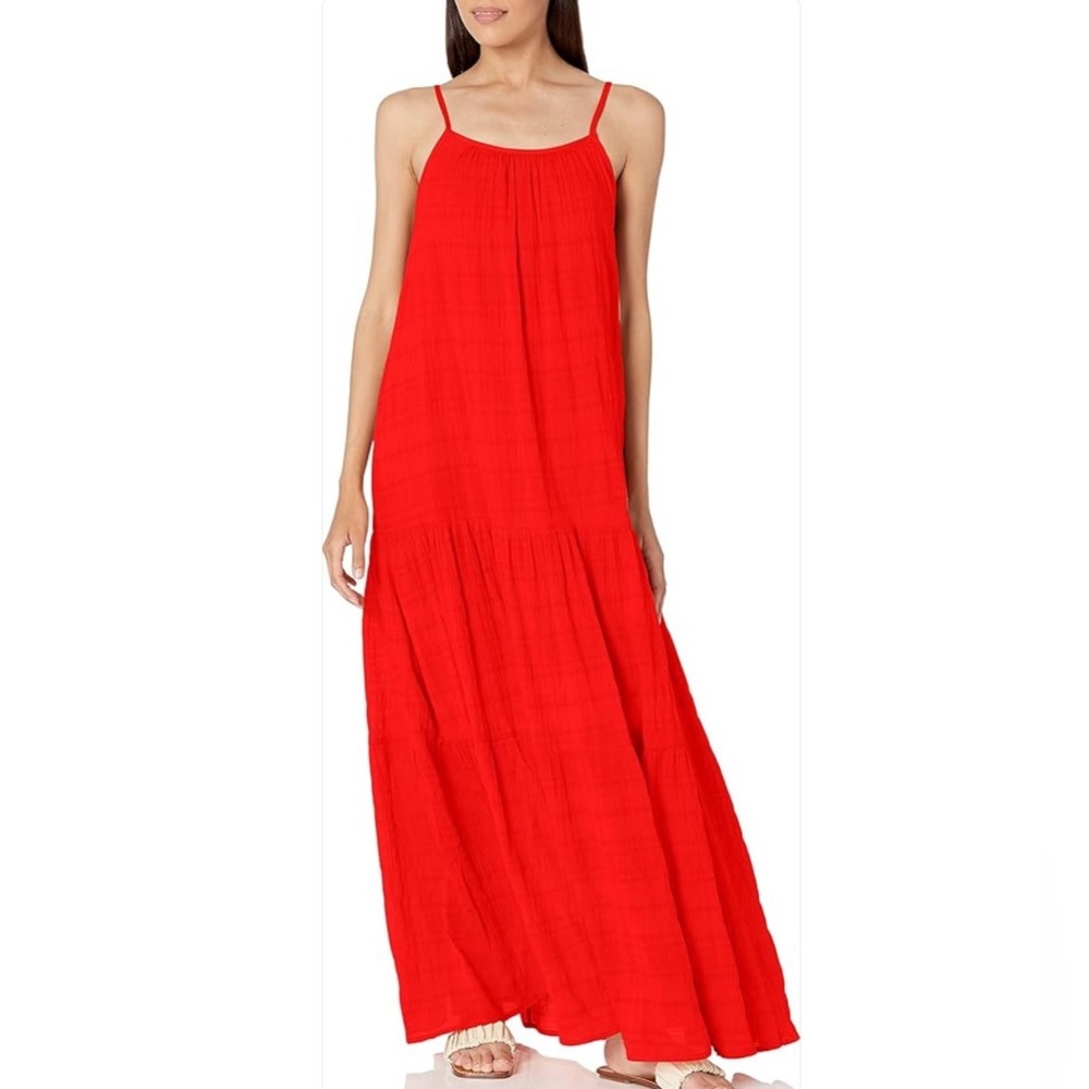 Steve Madden‎ BB Dakota Red Tiered Maxi Dress